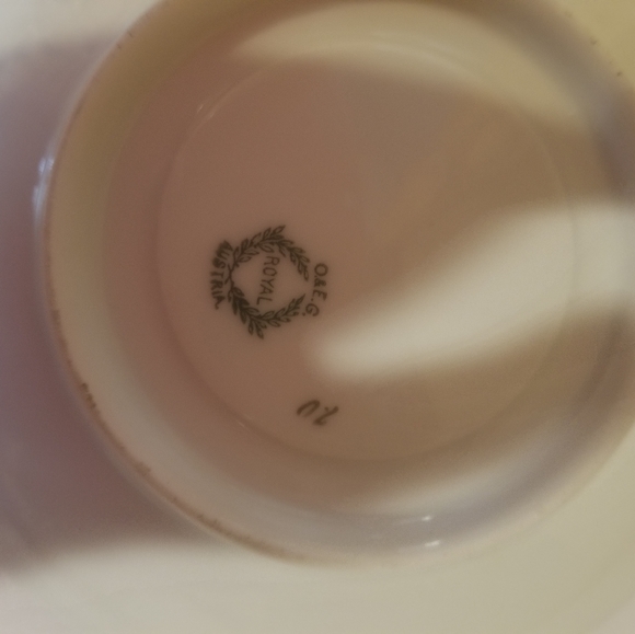 2 cups and saucers hand painted O&E.G - Picture 8 of 10